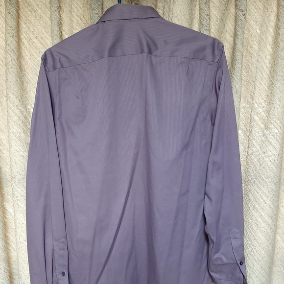 Men's Claiborne Slim Fit Button Dress Shirt - Small 14.5 - Purple Lavender - Picture 3 of 8
